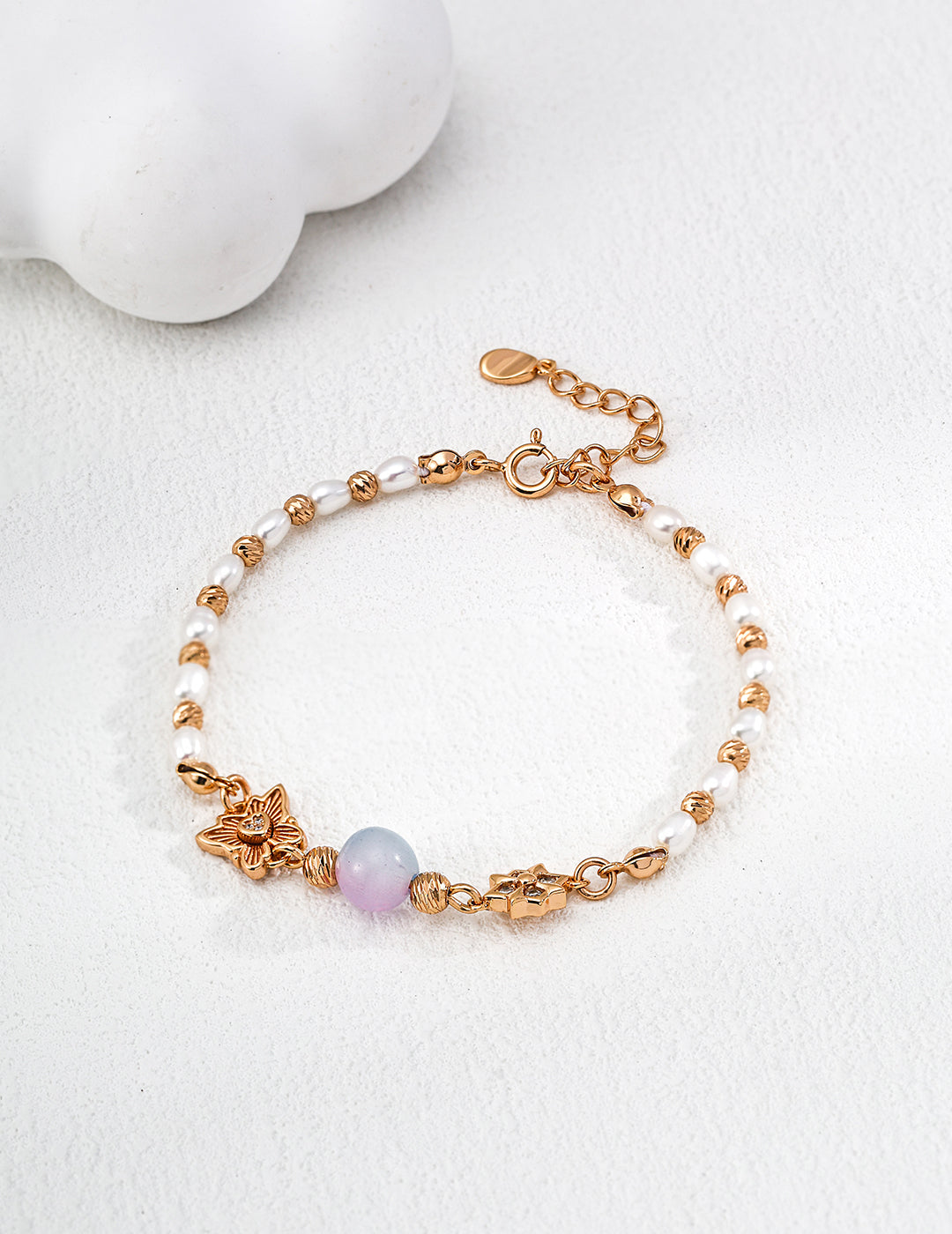 Pearl jewelry set earrings necklace ring bracelet/مجموعة مجوهرات من اللؤلؤ، أقراط، قلادة، خاتم، سوار(SL0236)