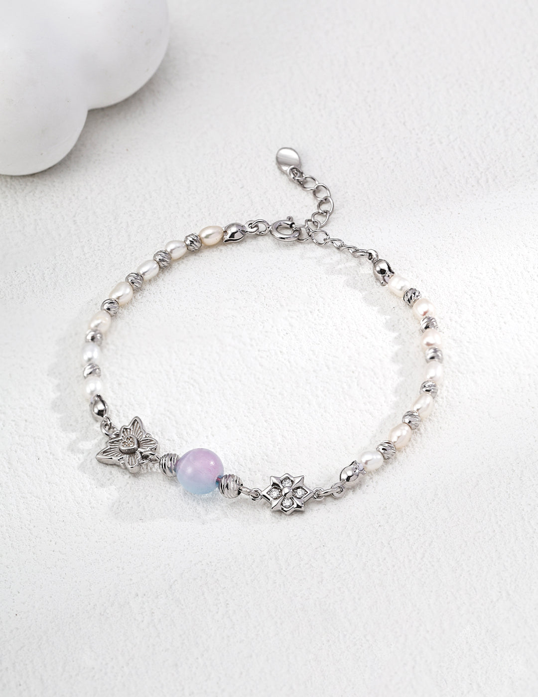 Pearl jewelry set earrings necklace ring bracelet/مجموعة مجوهرات من اللؤلؤ، أقراط، قلادة، خاتم، سوار(SL0236)
