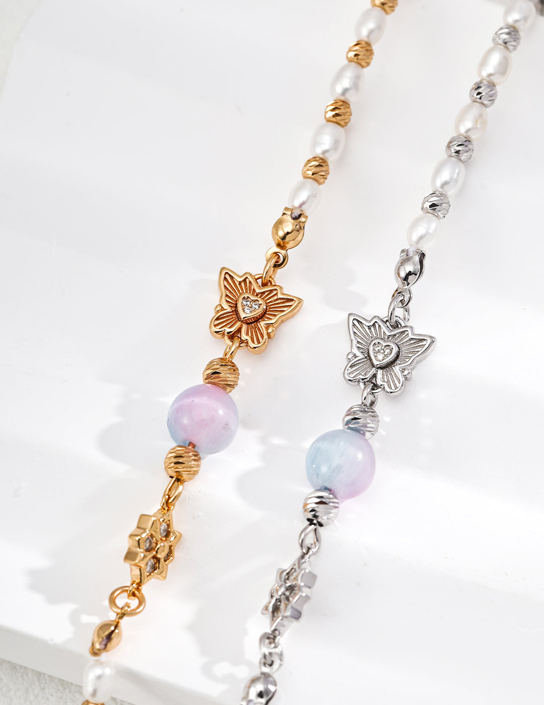 Pearl jewelry set earrings necklace ring bracelet/مجموعة مجوهرات من اللؤلؤ، أقراط، قلادة، خاتم، سوار(SL0236)