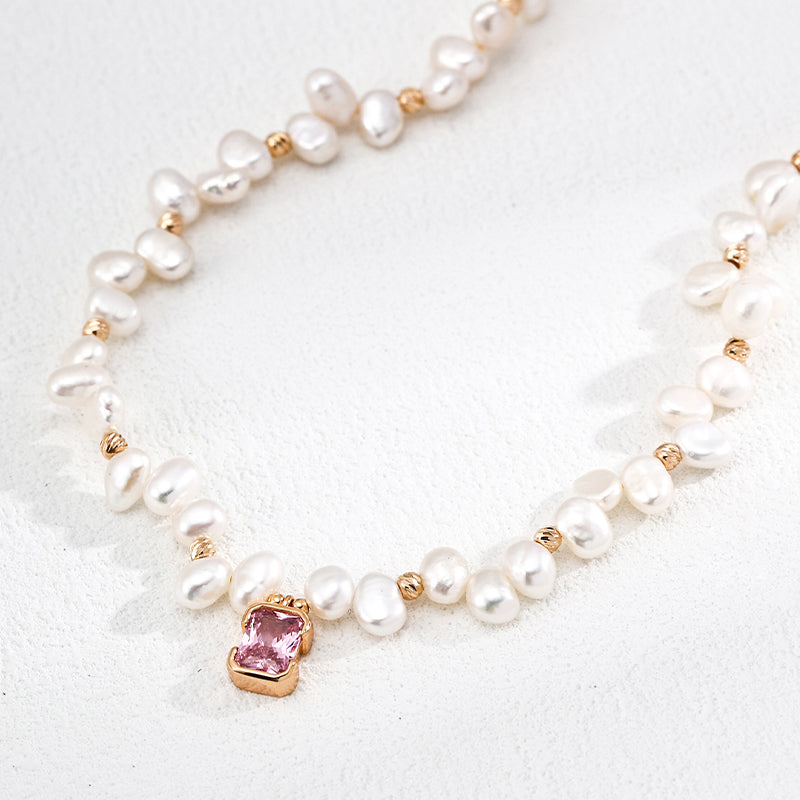 Pearl jewelry set earrings necklace ring bracelet/مجموعة مجوهرات من اللؤلؤ، أقراط، قلادة، خاتم، سوار(SL0236)