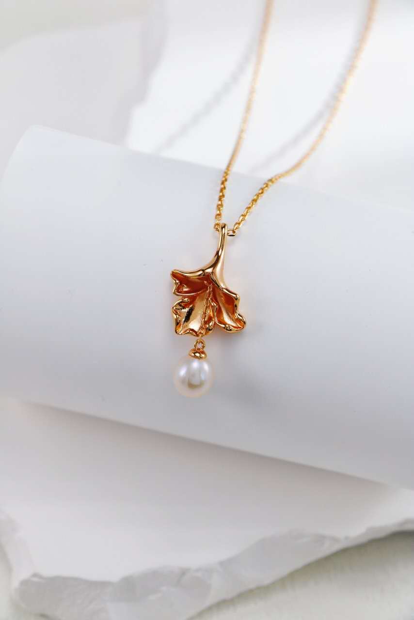 Vintage Gold Pearl necklaces/عقد من اللؤلؤ الذهبي العتيق（GZD0476）