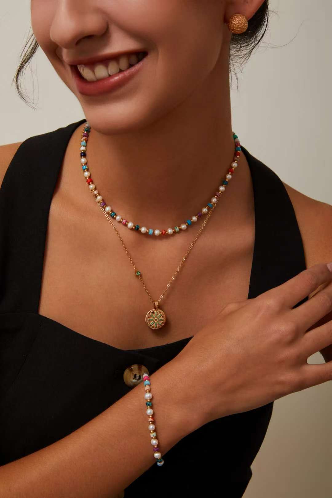 Gold Coin Necklace/ قلادة العملة الذهبية（GZD0531）