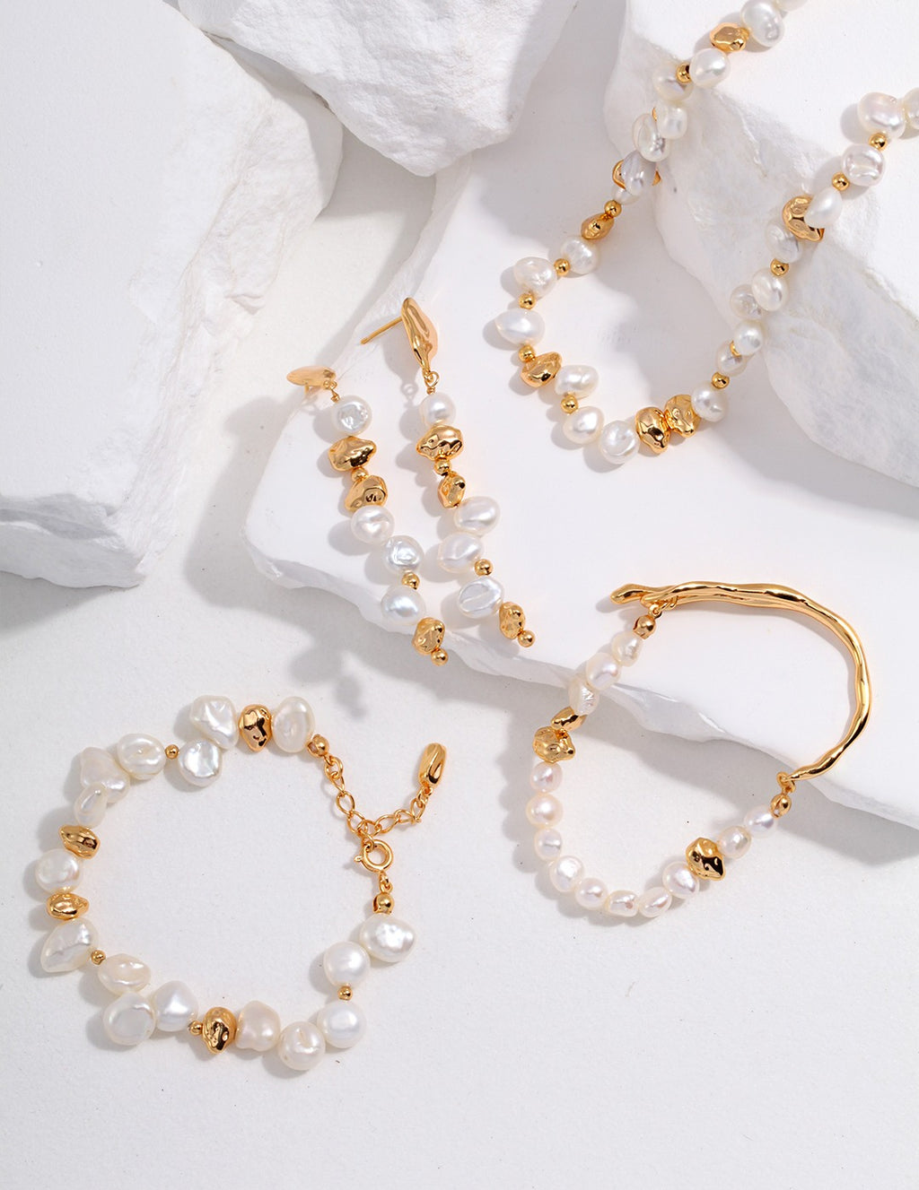 Pearl Bracelet&Earring/سواروأقراط لؤلؤ （E0854）