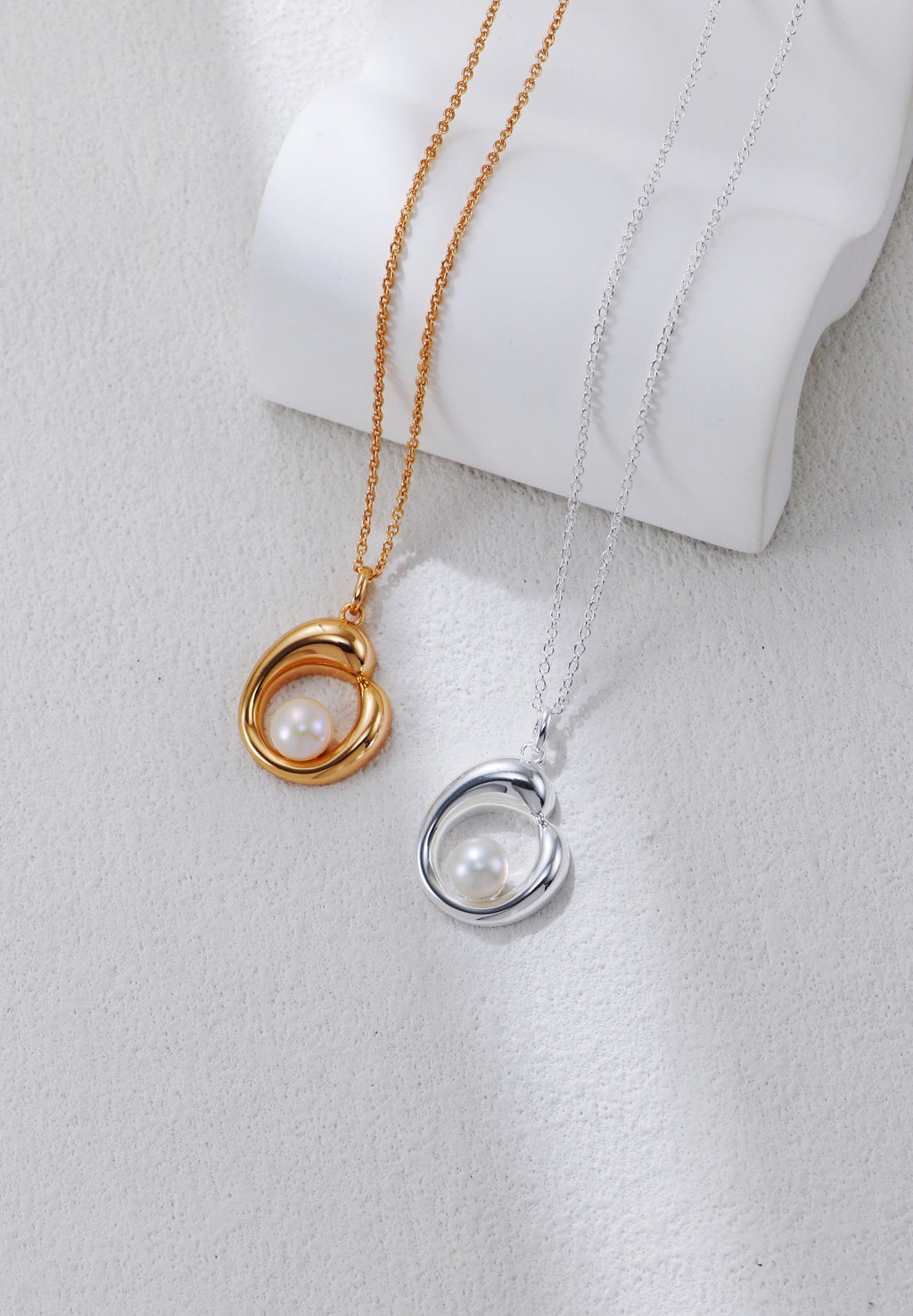 Silver Pearl Necklace/ عقد فضي بالؤلؤة（GZD0613）