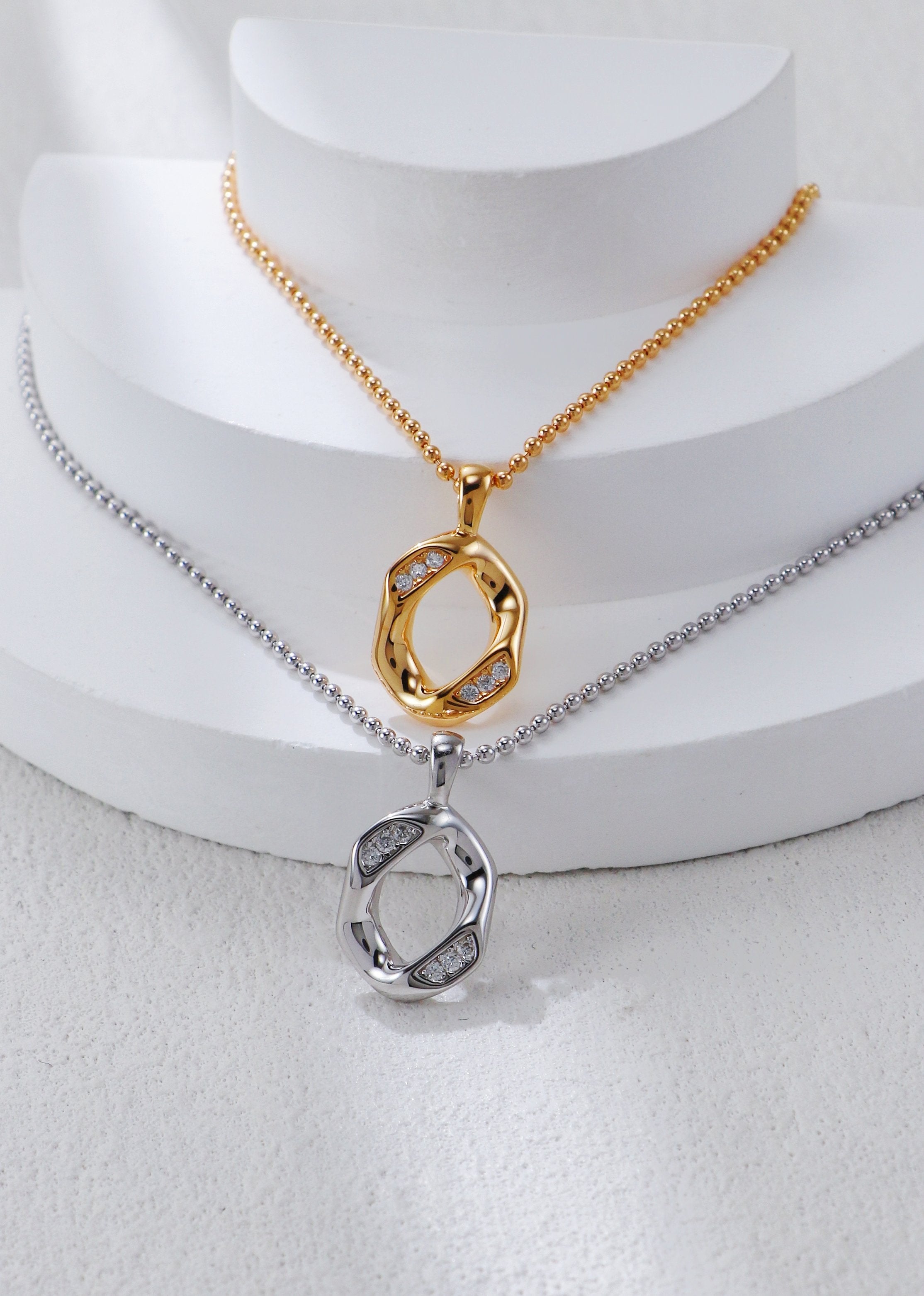 Zircon Silver Necklace/ عقد فضي بالزروكونيوم （GZD0611）