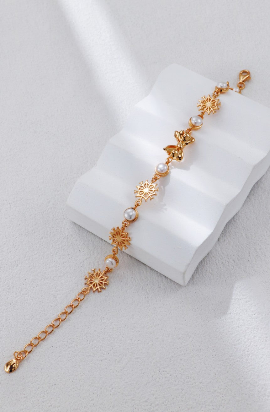 Christmas Collection Pearl Bracelet/سوار اللؤلؤ من مجموعة عيد الميلاد（GZSL0114）