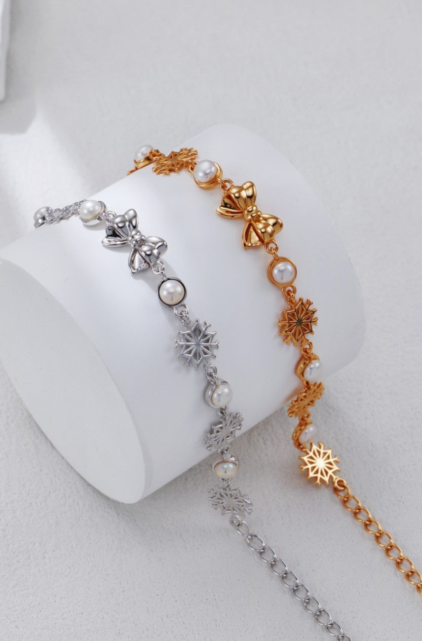 Christmas Collection Pearl Bracelet/سوار اللؤلؤ من مجموعة عيد الميلاد（GZSL0114）